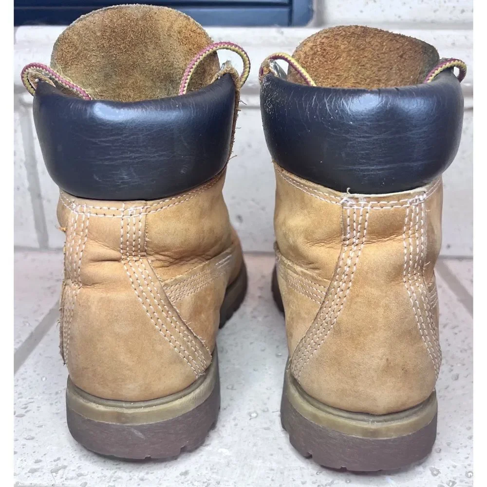Timberland Boys Kids Youth 6 inch Leather Ankle Boots “Butter Timbs” Size 5
